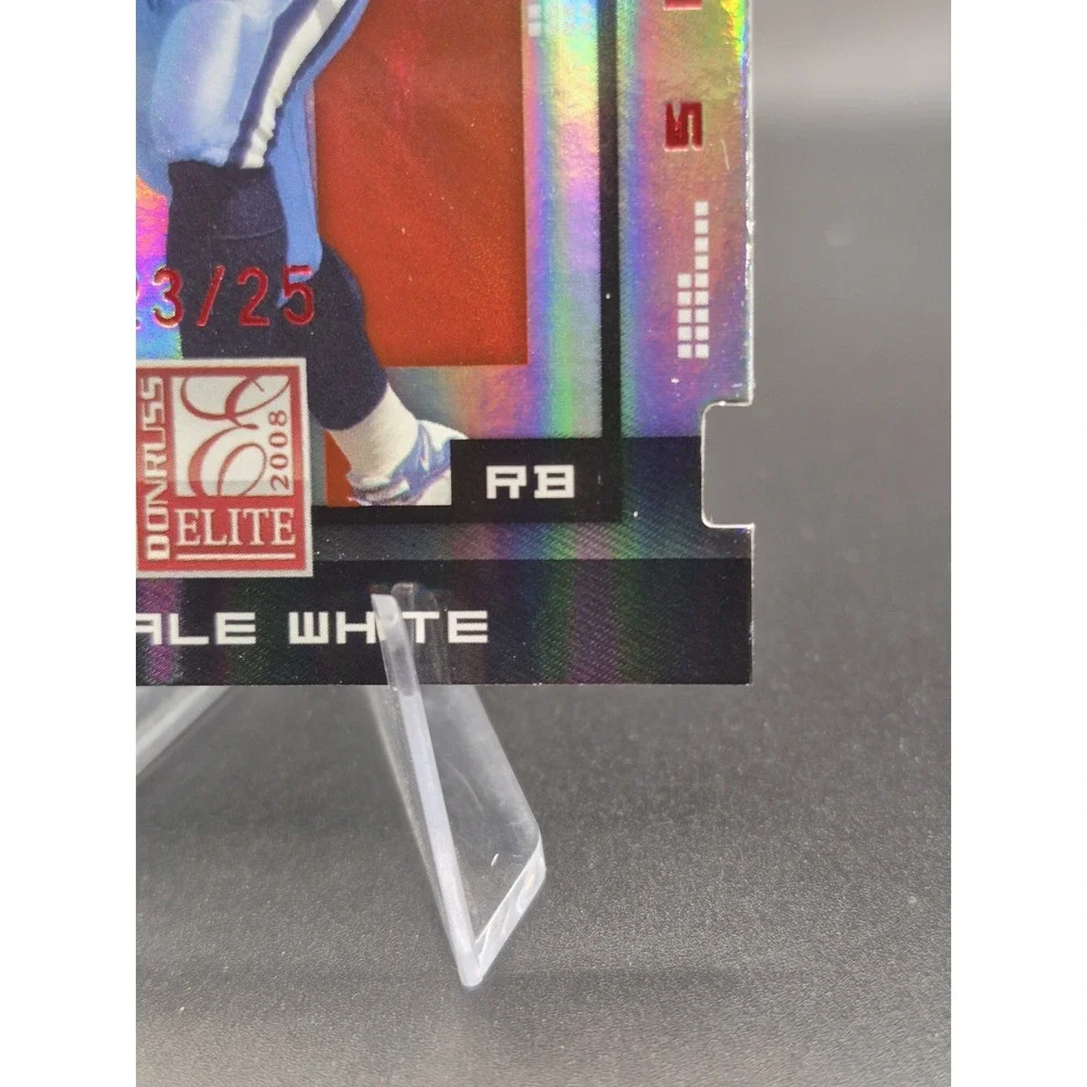 2008 Donruss Elite LenDale White #96;Status Die-Cut Red /25 Tennessee Titans SP